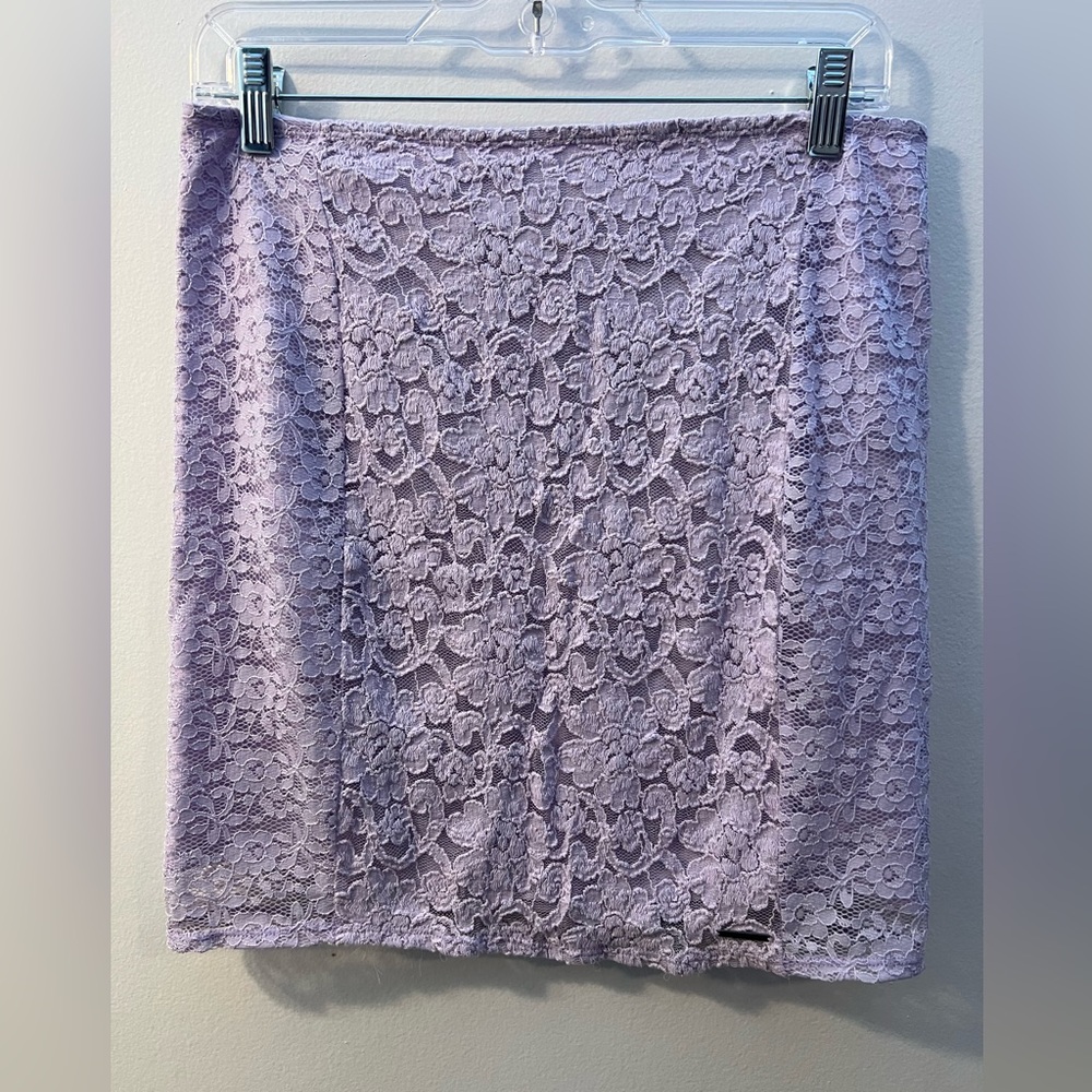 Abercrombie & Fitch Lilac Lace Pencil Skirt